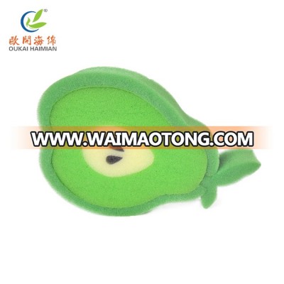 Pear shape 17.5*12.5*3cm baby net bath sponge