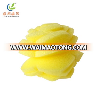 High quality printed Rose Bath Sponge For Child