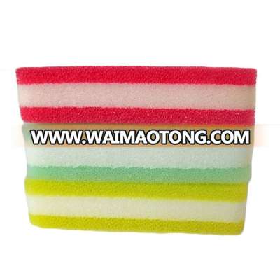 Double layer scouring cloth compound sponge eraser