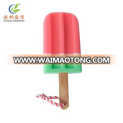 Ice cream shape glass cup sponge brush with handle