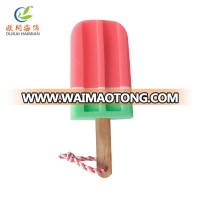 Ice cream shape glass cup sponge brush with handle